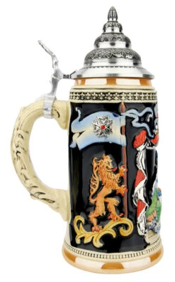 Majestic Neuschwanstein Castle German Beer Stein -German Wine Glass Shop Majestic Neuschwanstein Castle German Beer Stein K306NSS LS SM 85081.1650923756