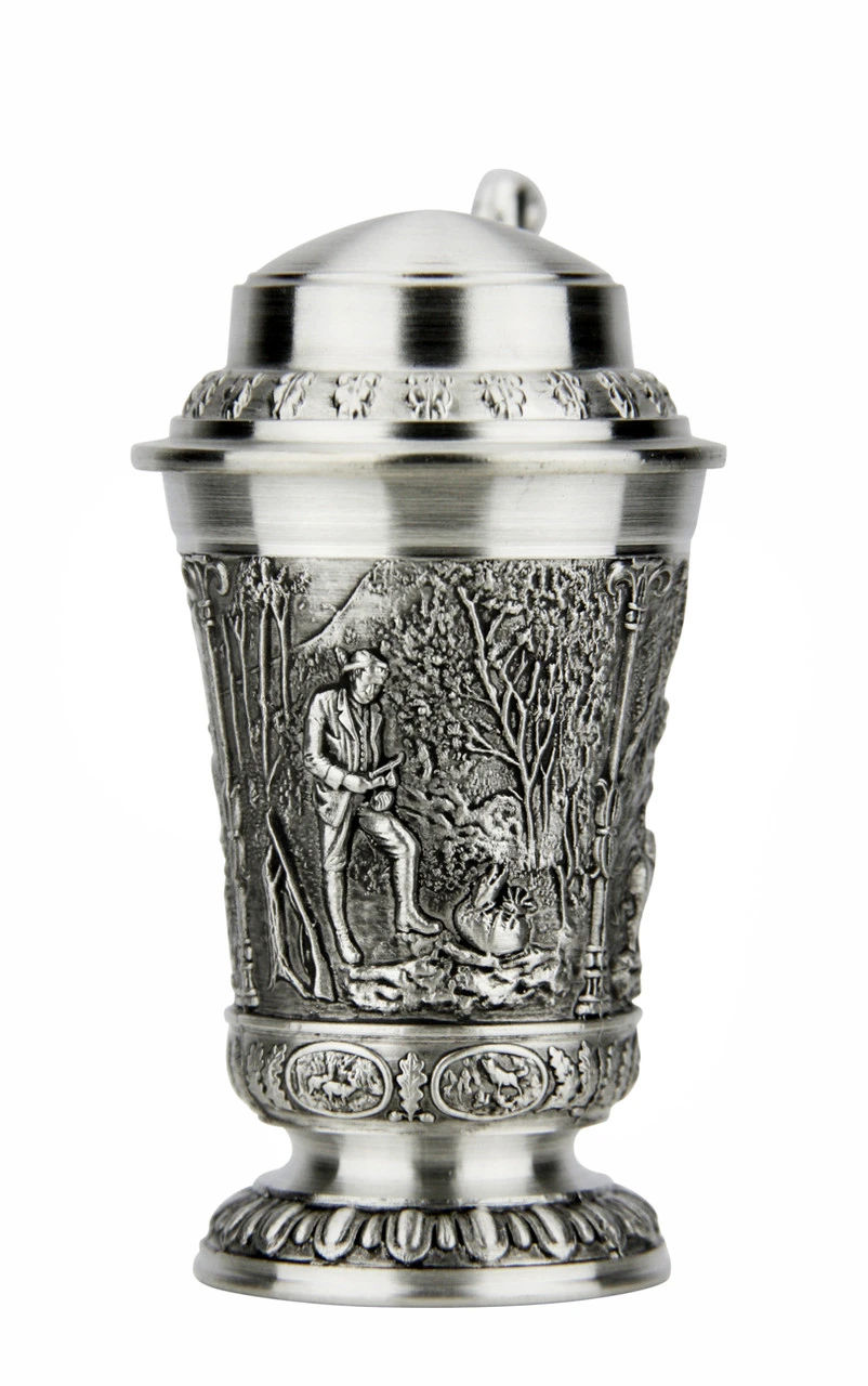 Marksman Hunter Schnapps Pewter Mini Stein | 1 oz Marksman Hunter Schnapps Pewter Mini Stein | 1 Oz -German Wine Glass Shop Marksman Hunter Schnapps Pewter Mini Stein AS12510 FNT SM 93394.1650910164