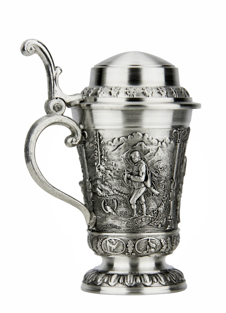 Marksman Hunter Schnapps Pewter Mini Stein | 1 oz Marksman Hunter Schnapps Pewter Mini Stein | 1 Oz -German Wine Glass Shop Marksman Hunter Schnapps Pewter Mini Stein AS12510 LS SM 87192.1650910102