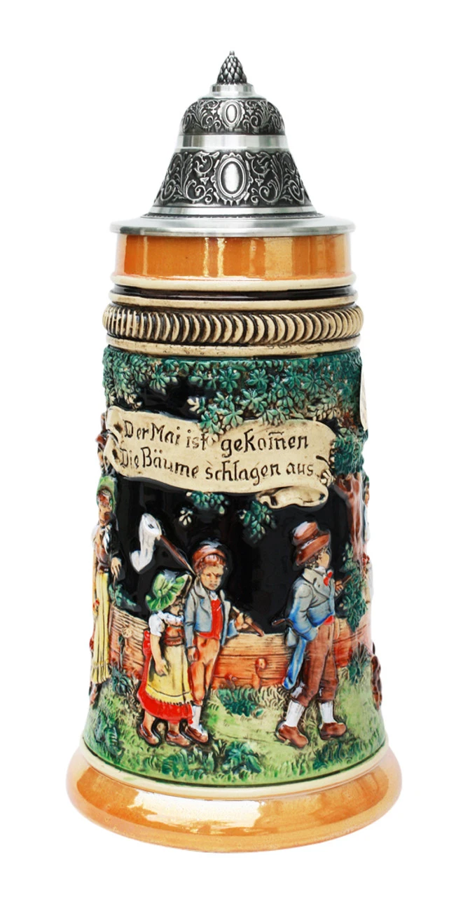 May Celebration Traditional Beer Stein May Celebration Traditional Beer Stein -German Wine Glass Shop May Dance Traditional Beer Stein KT0280BZ FNT Sm 11701.1401397818