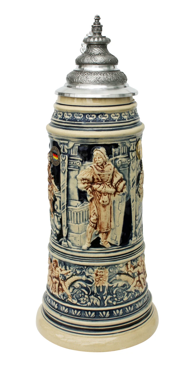 King Limitaet 2007 | Medieval Master Craftsman Antique Style Beer Stein -German Wine Glass Shop Medieval Master Craftsman Limitat 2007 Beer Stein K2037E FNT LG 81501.1395936640