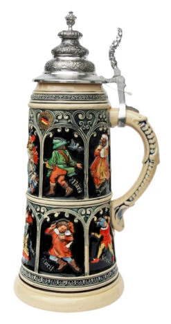 King Limitaet 2015 | Medieval Months Handpainted Beer Stein -German Wine Glass Shop Medieval Months Limitat 2015 Beer Stein K2045B RS SM 31566.1423685814