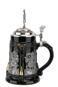 Medieval Tournament Beer Stein | Knight Lid -German Wine Glass Shop Medieval Tournament Beer Stein Knight Lid KT6001SR RS SM 32977.1461697974