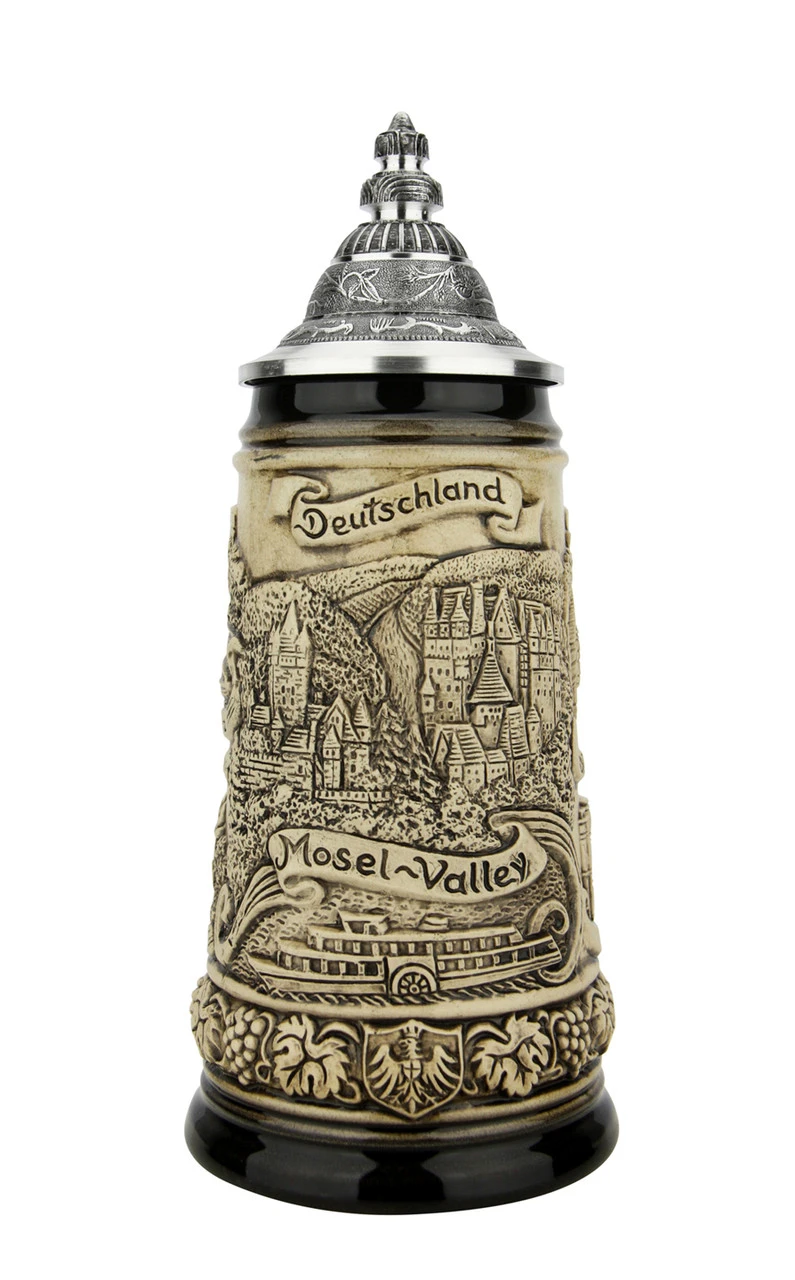 Moselle River Valley Beer Stein | 0.25 Liter -German Wine Glass Shop Moselle River Valley Beer Stein 0.25 Liter ZB1731406 FNT SM 80947.1676412511