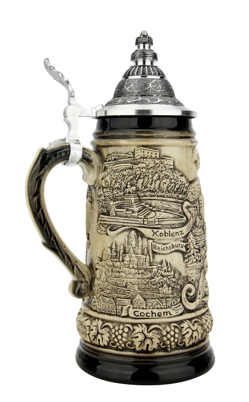 Moselle River Valley Beer Stein | 0.25 Liter -German Wine Glass Shop Moselle River Valley Beer Stein 0.25 Liter ZB1731406 LS SM 59386.1676412519
