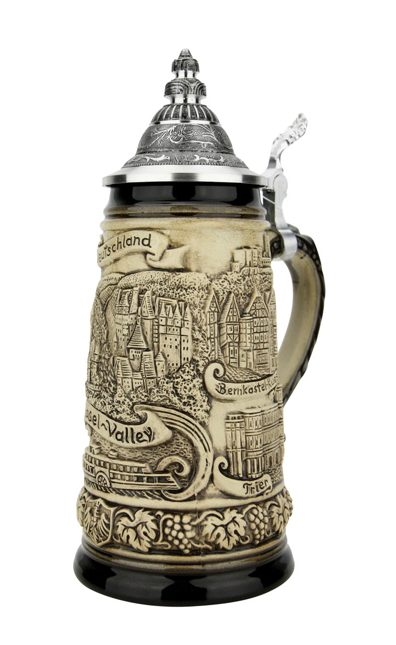 Moselle River Valley Beer Stein | 0.25 Liter -German Wine Glass Shop Moselle River Valley Beer Stein 0.25 Liter ZB1731406 RA SM 47070.1676412522