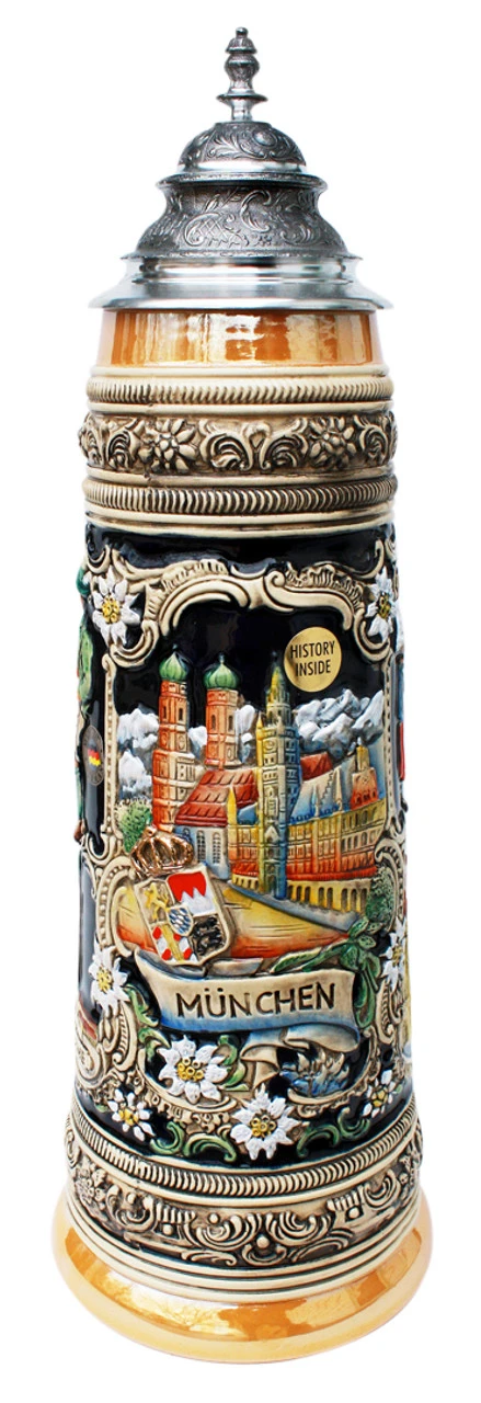 Munich Bavaria 2 Liter Beer Stein -German Wine Glass Shop Munich Bavaria 2 Liter Beer Stein N K300R FNT SM 47425.1500390240