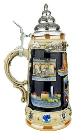 Munich Bavaria Souvenir Beer Stein -German Wine Glass Shop Munich Bavaria Souvenir Beer Stein K309M LS SM 94035.1649867186