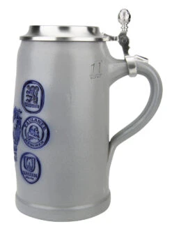 Munich Breweries 1 Liter Salt Glaze Stoneware Beer Stein -German Wine Glass Shop Munich Breweries 1 Liter Salt Glaze Stoneware Beer Stein MS6BRAU1ZD RS SM 61993.1503861378