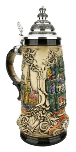 Munich Glockenspiel Beer Stein -German Wine Glass Shop Munich Glockenspiel Beer Stein ZB1937906 LA SM 91010.1618881333