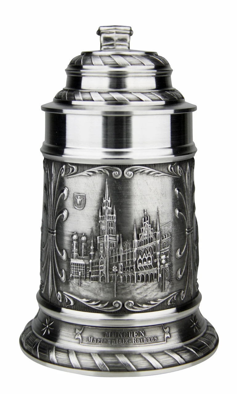 Munich Pewter Beer Stein Munich Pewter Beer Stein -German Wine Glass Shop Munich Pewter Beer Stein AS13660 FNT SM 37129.1511202630