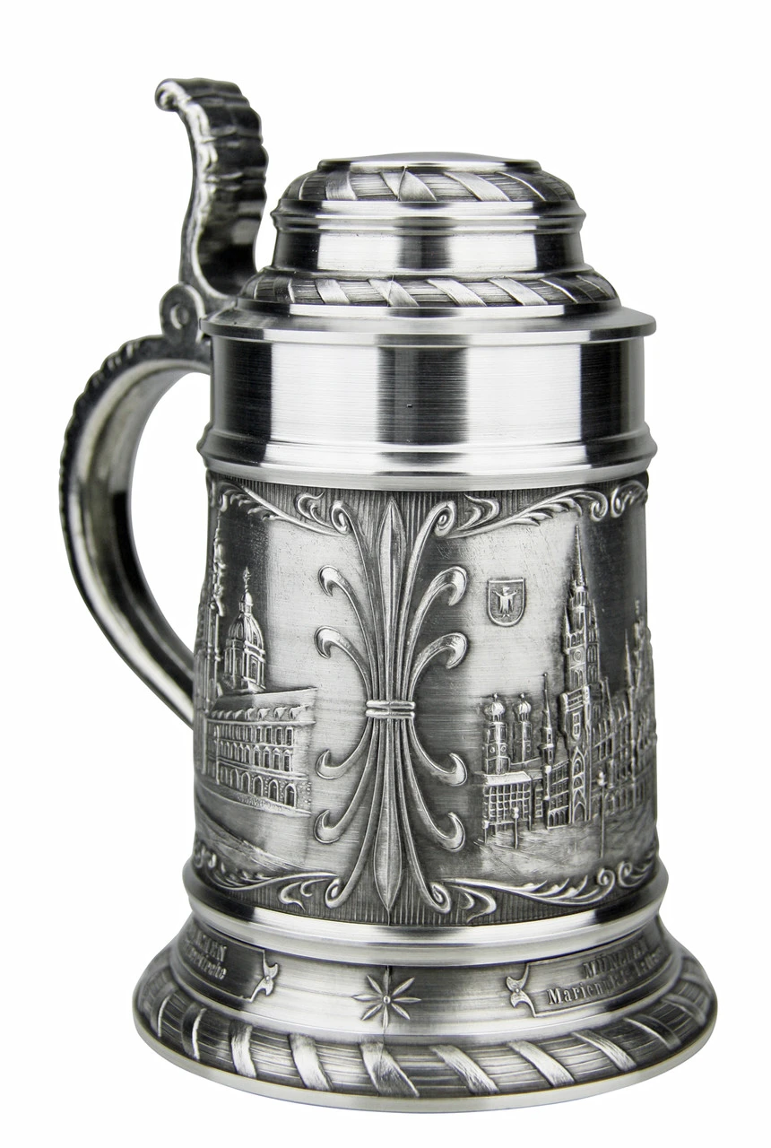Munich Pewter Beer Stein Munich Pewter Beer Stein -German Wine Glass Shop Munich Pewter Beer Stein AS13660 LA SM 53625.1511202631