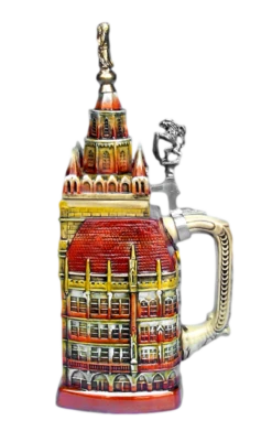 Munich Town Hall 3D Beer Stein -German Wine Glass Shop Munich Town Hall 3D Beer Stein K155 SM 72471.1395869247