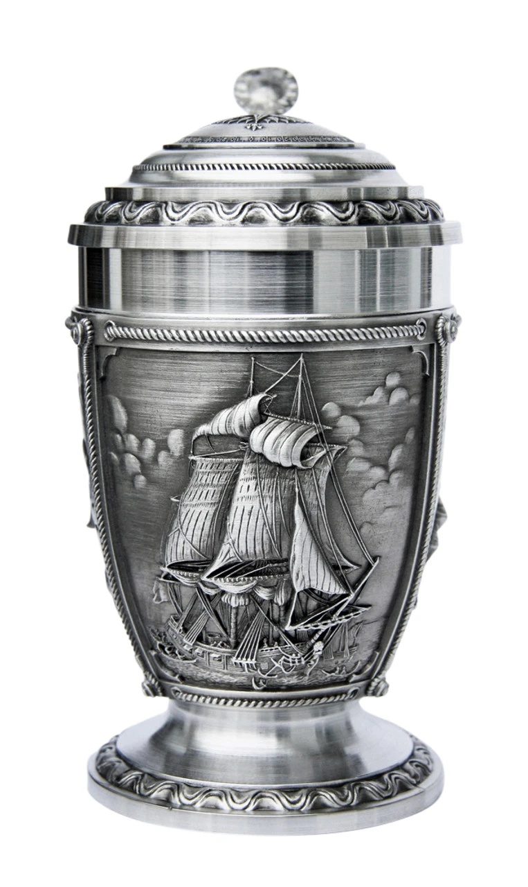 Nautical La Paloma Pewter Beer Stein Nautical La Paloma Pewter Beer Stein -German Wine Glass Shop Nautical La Paloma Pewter Beer Stein AS10356 FNT SM 78310.1398609629