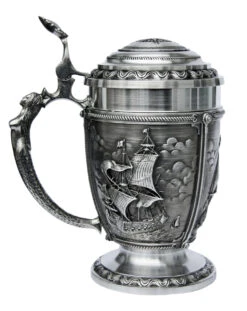 Nautical La Paloma Pewter Beer Stein 2 Nautical La Paloma Pewter Beer Stein -German Wine Glass Shop Nautical La Paloma Pewter Beer Stein AS10356 LS SM 71291.1398609640