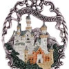 Neuschwanstein Castle German Pewter Christmas Tree Ornament