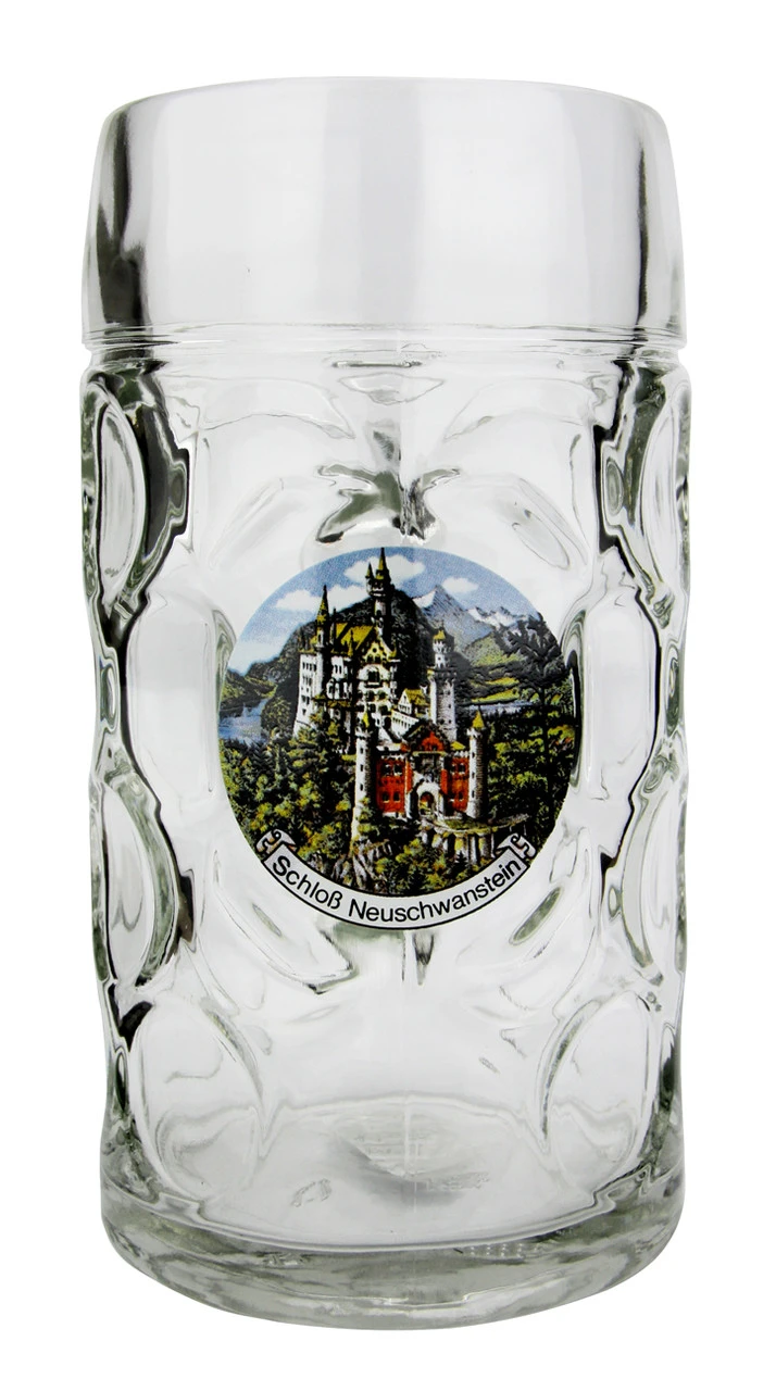 Neuschwanstein Dimpled Oktoberfest Glass Beer Mug 1 Liter Neuschwanstein Dimpled Oktoberfest Glass Beer Mug 1 Liter -German Wine Glass Shop Neuschwanstein Dimpled Oktoberfest Glass Beer Mug 1 Liter GS047NEU FNT SM 82298.1606615031