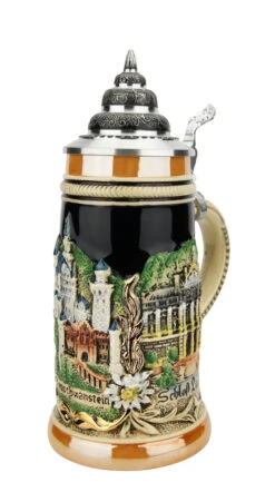 Neuschwanstein And Bavarian Castles Beer Stein | 0.25 Liter 4 Neuschwanstein And Bavarian Castles Beer Stein | 0.25 Liter -German Wine Glass Shop Neuschwanstein and Bavarian Castles Beer Stein 0.25 Liter K308KO RA SM 82116.1618335186