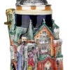 Neuschwanstein And King Ludwig Castle 3D Beer Stein With Lion Lid