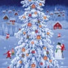 Nisse Winter Christmas Tree Extra Tall German Advent Calendar