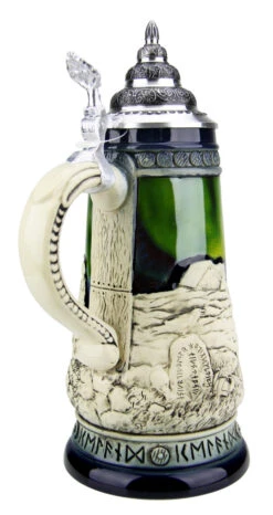 Northern Lights Viking Beer Stein -German Wine Glass Shop Northern Lights Viking Beer Stein K324 Back SM 78907.1527115086