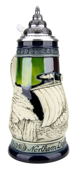 Northern Lights Viking Beer Stein -German Wine Glass Shop Northern Lights Viking Beer Stein K324 LA SM 95765.1527115087