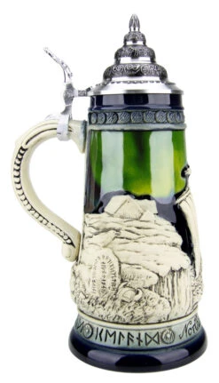 Northern Lights Viking Beer Stein -German Wine Glass Shop Northern Lights Viking Beer Stein K324 LS SM 69770.1527115087