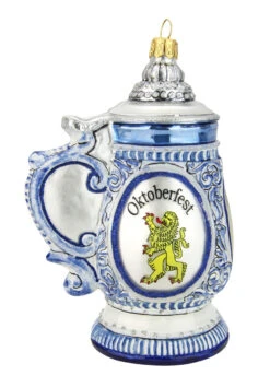 Oktoberfest Beer Stein Glass Christmas Ornament -German Wine Glass Shop Oktoberfest Beer Stein Glass Christmas Ornament GSA1400NOKT LS SM 52026.1612903632