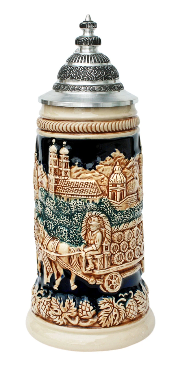 Oktoberfest Beer Wagon Antique Style Stein Oktoberfest Beer Wagon Antique Style Stein -German Wine Glass Shop Oktoberfest Beer Wagon Antique Style Stein ZB1668406 FNT SM 66746.1499963213