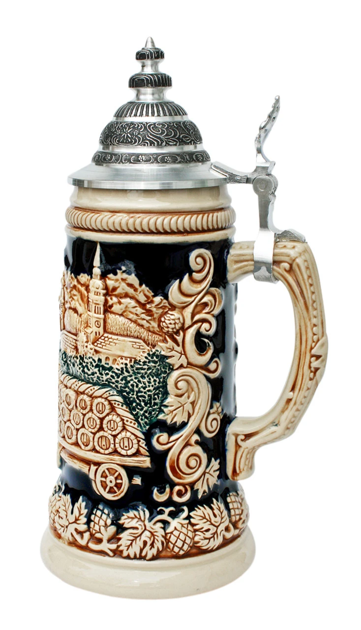 Oktoberfest Beer Wagon Antique Style Stein Oktoberfest Beer Wagon Antique Style Stein -German Wine Glass Shop Oktoberfest Beer Wagon Antique Style Stein ZB1668406 RS SM 09963.1499963396