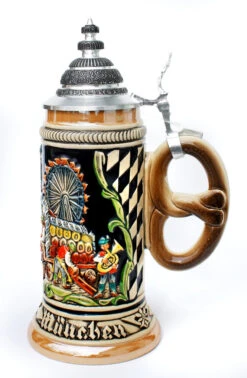 Oktoberfest Beer Wagon Stein -German Wine Glass Shop Oktoberfest Beer Wagon Stein Gold Multi ZB1670996 RS SM 20607.1516298416