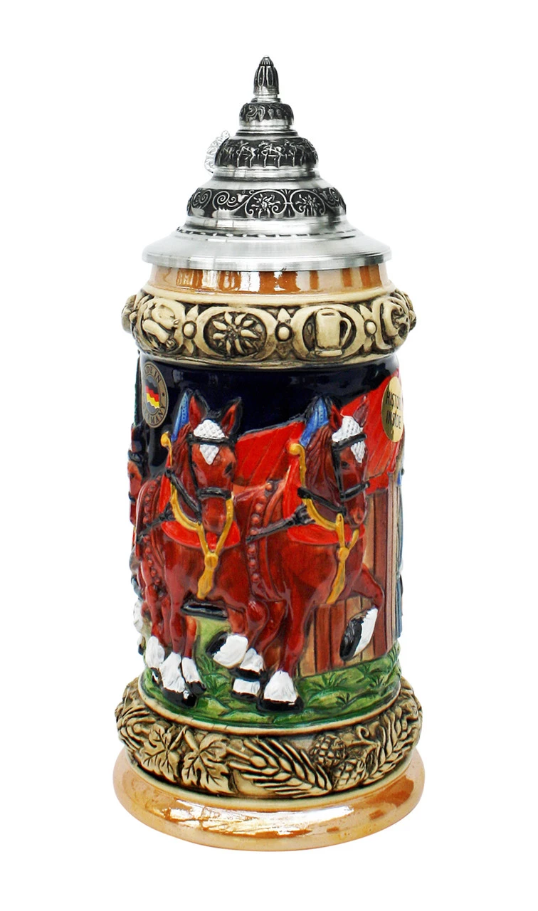 Oktoberfest Clydesdale and Beer Wagon Stein Oktoberfest Clydesdale And Beer Wagon Stein -German Wine Glass Shop Oktoberfest Clydesdale and Beer Wagon Stein K205 FNT SM 29077.1401737626