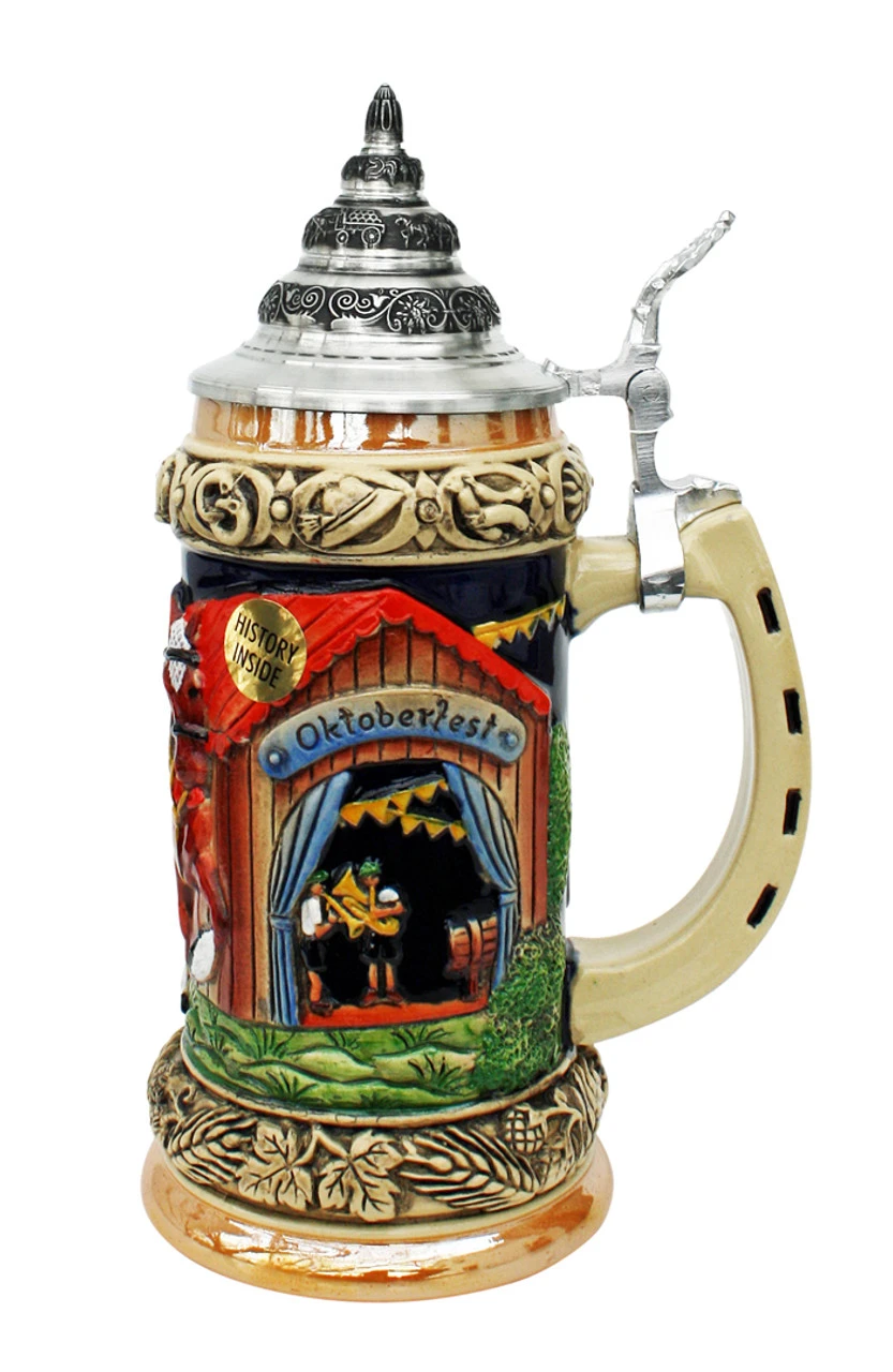 Oktoberfest Clydesdale and Beer Wagon Stein Oktoberfest Clydesdale And Beer Wagon Stein -German Wine Glass Shop Oktoberfest Clydesdale and Beer Wagon Stein K205 RS SM 67125.1401737621