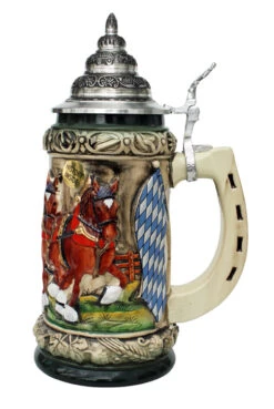 Oktoberfest Clydesdales Beer Wagon Stein 0.75 Liter -German Wine Glass Shop Oktoberfest Clydesdales Beer Wagon Stein RS SM 56166.1443205946