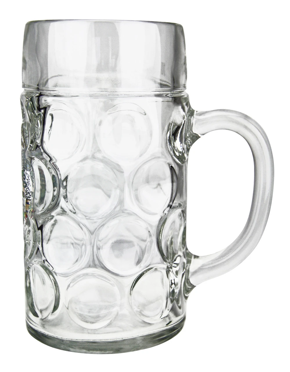 Munich Dimpled Oktoberfest Glass Beer Mug 1 Liter Munich Dimpled Oktoberfest Glass Beer Mug 1 Liter -German Wine Glass Shop Oktoberfest Dimpled Glass Mug 1 Liter GS2110OF Side SM 62310.1515708059