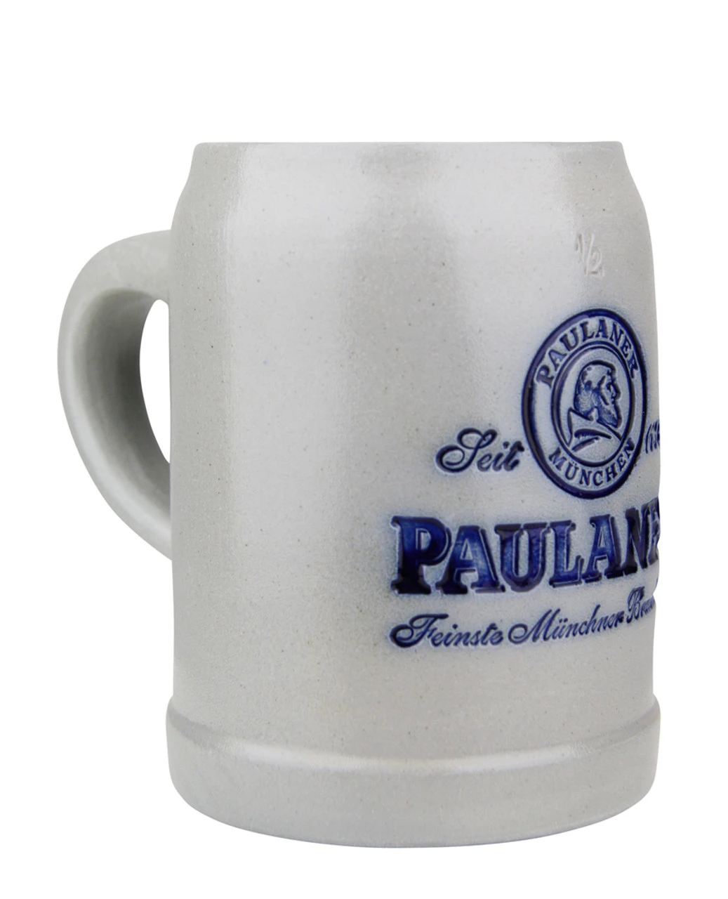 Paulaner Brewery 0.5 Liter Salt Glaze Stoneware Beer Mug -German Wine Glass Shop Paulaner Brewery 0.5 Liter Salt Glaze Stoneware Beer Mug MS4523 05PB Angle SM 64708.1541364696