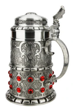 Pewter Rubin Swarovski Beer Stein 2 Pewter Rubin Swarovski Beer Stein -German Wine Glass Shop Pewter Rubin Swarovski Beer Stein AS13115 Back SM 06034.1618255234