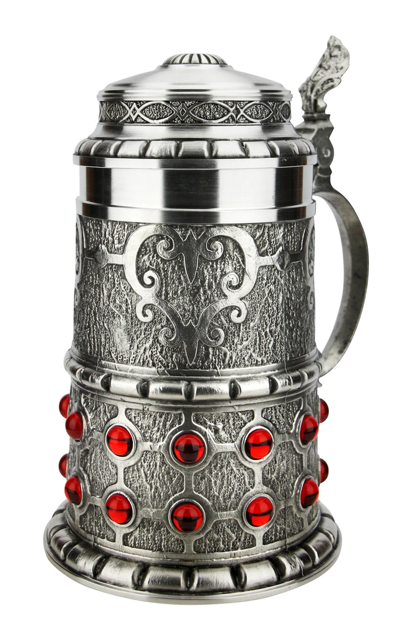 Pewter Rubin Swarovski Beer Stein Pewter Rubin Swarovski Beer Stein -German Wine Glass Shop Pewter Rubin Swarovski Beer Stein AS13115 RA SM 78771.1618255268