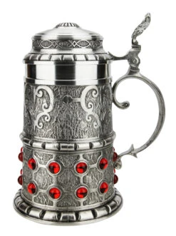 Pewter Rubin Swarovski Beer Stein 4 Pewter Rubin Swarovski Beer Stein -German Wine Glass Shop Pewter Rubin Swarovski Beer Stein AS13115 RS SM 86980.1618255491