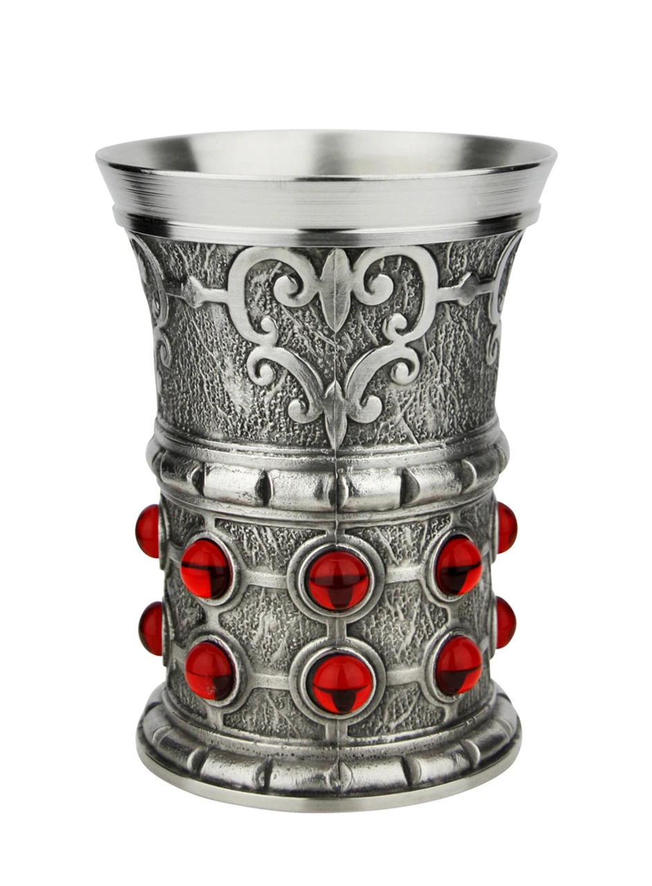 Pewter Rubin Swarovski Chalice Cup Pewter Rubin Swarovski Chalice Cup -German Wine Glass Shop Pewter Rubin Swarovski Chalice Cup AS13110 Side 1 SM 09598.1618251523