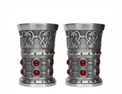 Pewter Rubin Swarovski Shot Cup 1.5oz | Set Of 2 -German Wine Glass Shop Pewter Rubin Swarovski Shot Cup 1.5oz Set of 2 AS13100 SM 84031.1616181593