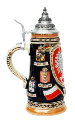 Polska Beer Stein Cobalt -German Wine Glass Shop Polska Beer Stein Cobalt K307P LS SM 97038.1401398791