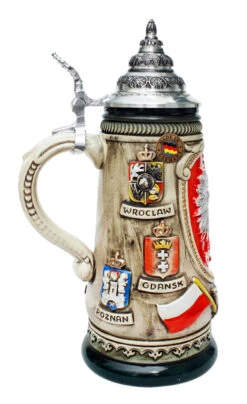 Polska Beer Stein Rustic -German Wine Glass Shop Polska Poland Beer Stein K307RUP LS SM 92619.1443205928
