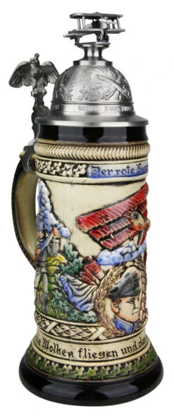 Red Baron Beer Stein -German Wine Glass Shop Red Baron Beer Stein ZB19429015 LA SM 02057.1516738444
