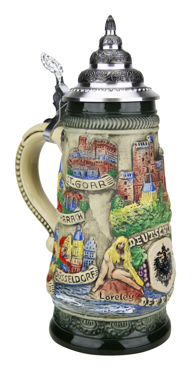 Rhein River Beer Stein Rustic Rhein River Beer Stein Rustic -German Wine Glass Shop Rhein River Beer Stein Rustic K307RUR LA SM 26642.1507158446