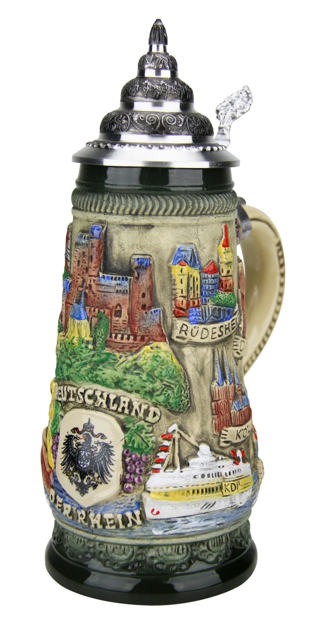Rhein River Beer Stein Rustic Rhein River Beer Stein Rustic -German Wine Glass Shop Rhein River Beer Stein Rustic K307RUR RA SM 10735.1507158446