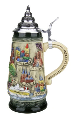 Rhein River Beer Stein Rustic 4 Rhein River Beer Stein Rustic -German Wine Glass Shop Rhein River Beer Stein Rustic K307RUR RS SM 27901.1507158447