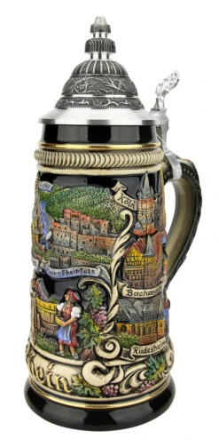 Rhein River German Beer Stein -German Wine Glass Shop Rhein River German Beer Stein ZB1757606 RA SM 28476.1618344367