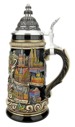 Rhein River German Beer Stein -German Wine Glass Shop Rhein River German Beer Stein ZB1757606 RS SM 74511.1618345419