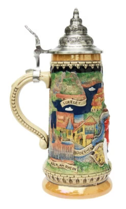 Rhein River Panorama Beer Stein -German Wine Glass Shop Rhein River Panorama Beer Stein K1112 LS SM 36276.1416845134